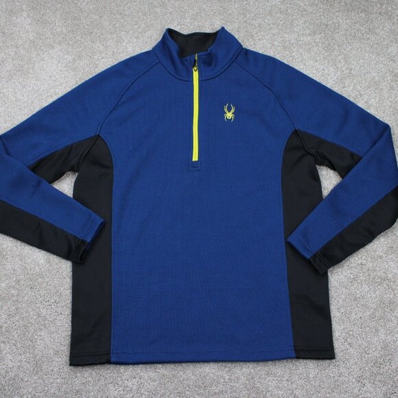 Spyder Other - Spyder Outbound Half Zip Sweatshirt Mens XL Blue/Black Polyester L/S Pullover